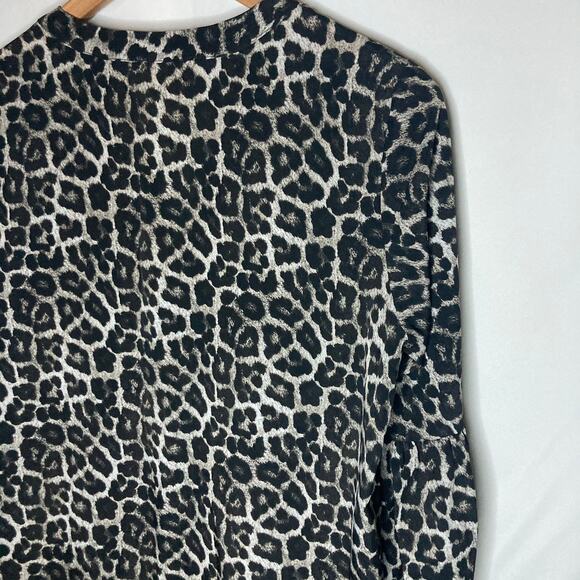 Michael Kors|Women's leopard long sleeve blouse - Picture 12 of 13